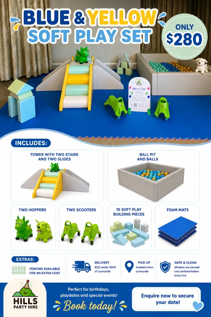 Yellow & Blue Soft Play Set 5x4m
